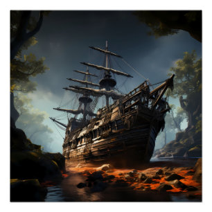 Póster Pirate Ship Art Series - Primeira edição nº 23
