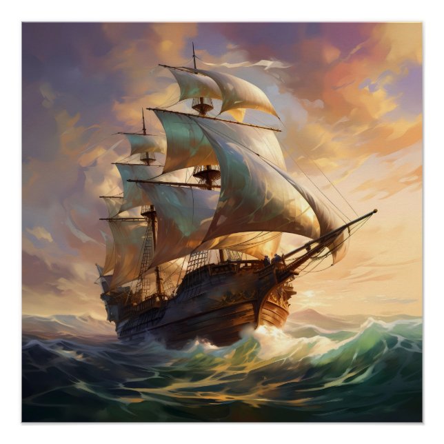 Póster Pirate Ship Art Series - Primeira edição nº 33 (Frente)