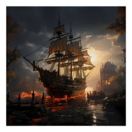 Póster Pirate Ship Art Series - Primeira edição nº 37
