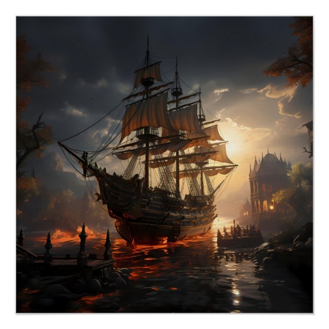 Póster Pirate Ship Art Series - Primeira edição nº 37 (Frente)