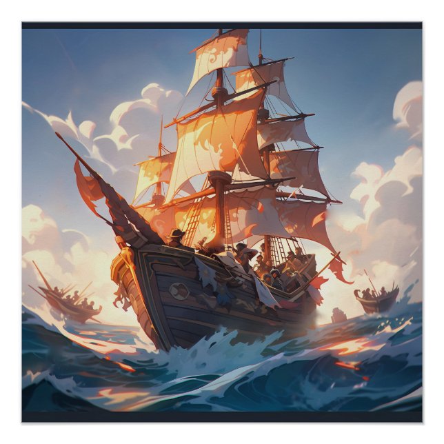 Póster Pirate Ship Art Series - Primeira edição nº 39 (Frente)