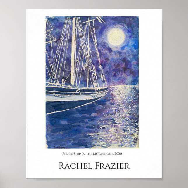 Poster Pirate Ship in the Moonlight (Frente)