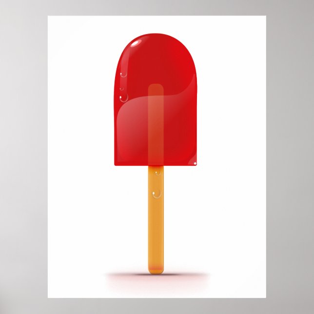 Poster Pirulito de Gelo Vermelho (Frente)