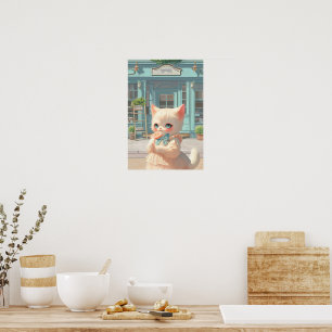 Poster Pirulito Mágico: Loja de Doces do Bebê Gato Bao Ba