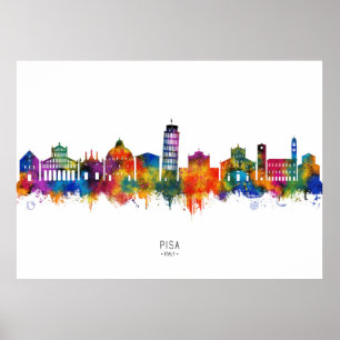 Poster Pisa Italy Skyline