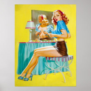 Póster Piscando no pino do espelho para cima