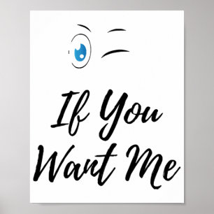 Poster Piscar se você quer eu funny masculino