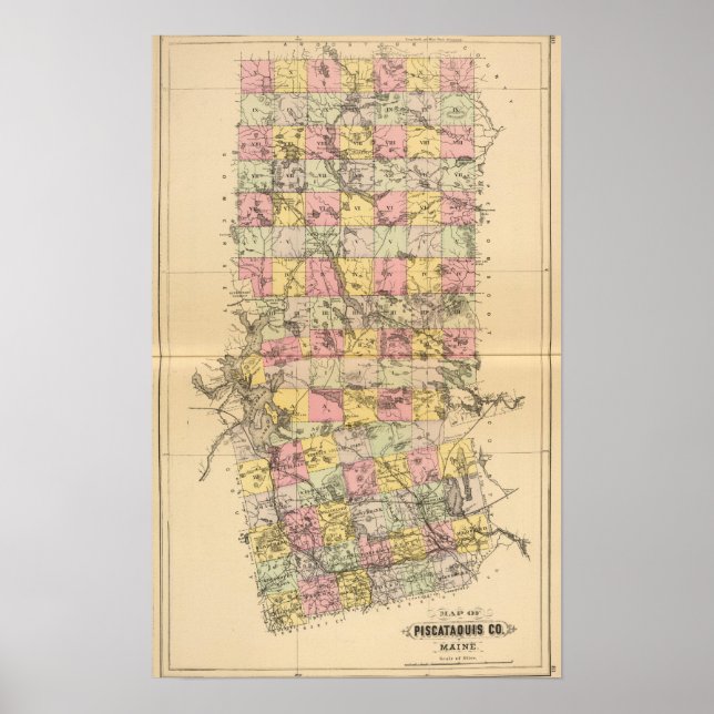Póster Piscataquis Co, Maine (Frente)