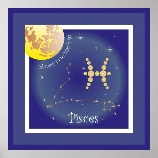 Poster Pisces February 19 to de March de 20 posteres (Frente)