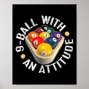 Poster Piscina 9 Bola Com Camisa De Atitude