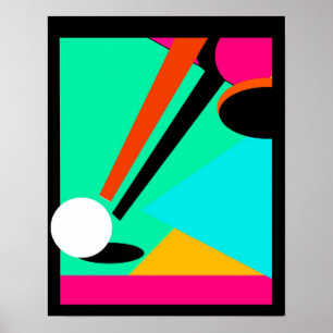 POSTER ~ PISCINA ~ BILLIARDS NA BOLA ABSTRATO ~ CU