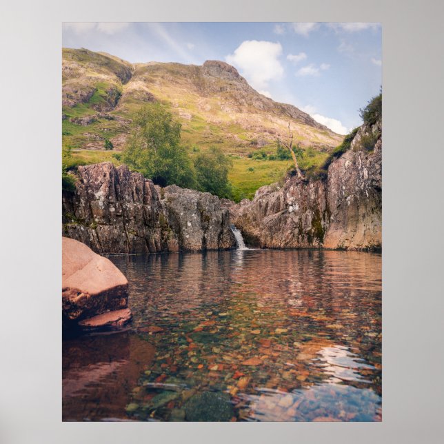 Poster Piscina da Cachoeira de Glencoe (Frente)