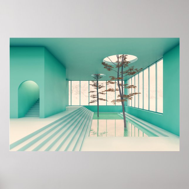 Poster Piscina da casa (Frente)