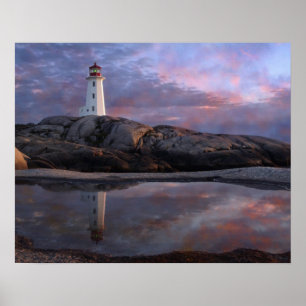 Póster Piscina da maré pelo farol