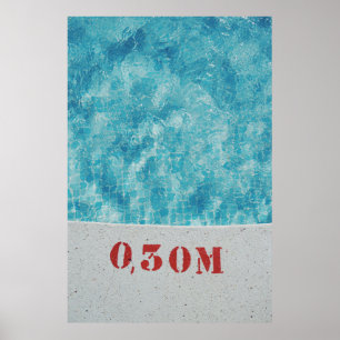 Poster Piscina de betão de cinza a 0,30 metro