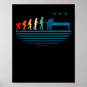 Poster Piscina de Man Billiards Player 8 Ball Cue Billiar