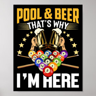Poster Piscina e cerveja, é por isso que estou aqui, doen
