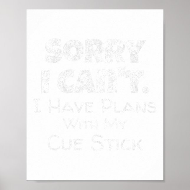 Poster Piscina Engraçada Cue Stick Cote Billiards Snooker (Frente)