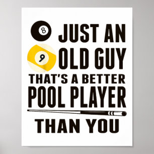 Poster Piscina Engraçada De Camisa Apenas Um Antigo Bilha