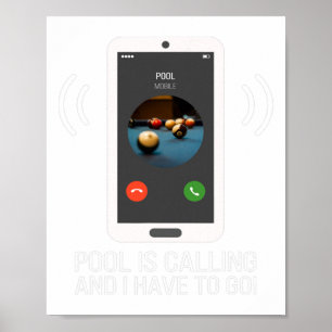 Poster Piscina Engraçada Está Chamando Para Jogador De Pi