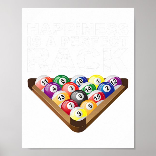 Poster Piscina Engraçada Snooker Perfect Rack Billiards 8 (Frente)