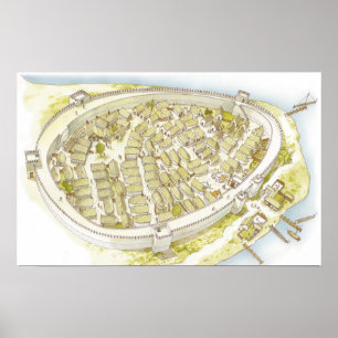 Póster Piscina. Polis