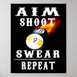 Poster Piscina Retroativa da Vintage Billiards