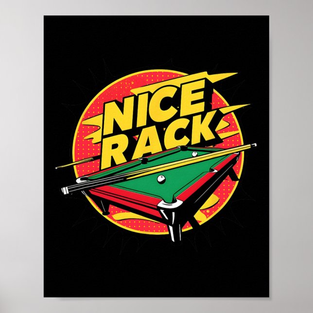 Poster Piscina Shark Billiards Belo Rack Funny Puns 8 Bal (Frente)