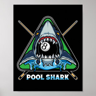 Poster Piscina Shark Billiards Piscina Snooker Billiards