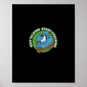 Poster Piscina Shark Sair Falando Começar A Discar Longa