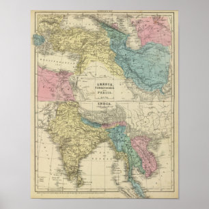 Póster Piscina, Turquia, Persia, India