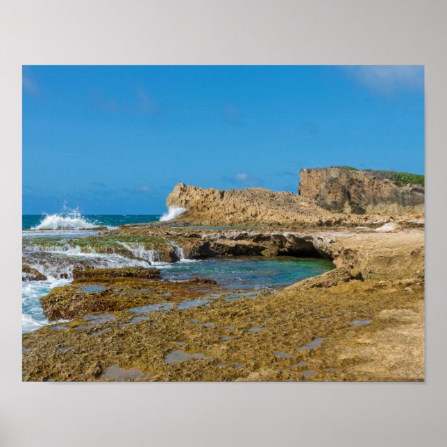 Poster Piscinas Tidal e Rock Ledges de Punta Las Tunas (Frente)