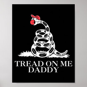 Poster Pise no papai bandeira de gadsden cobra engraçada