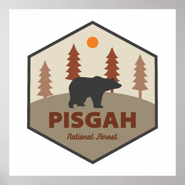 Poster Pisgah National Forest Bear (Frente)