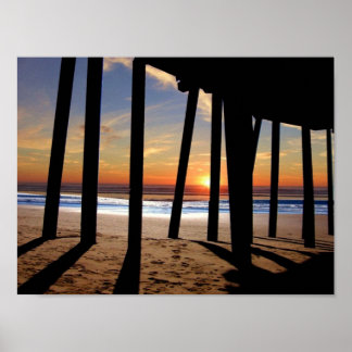 Póster pismo pier sunset