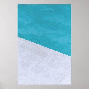 Poster Piso de cinza vazio ao lado da piscina