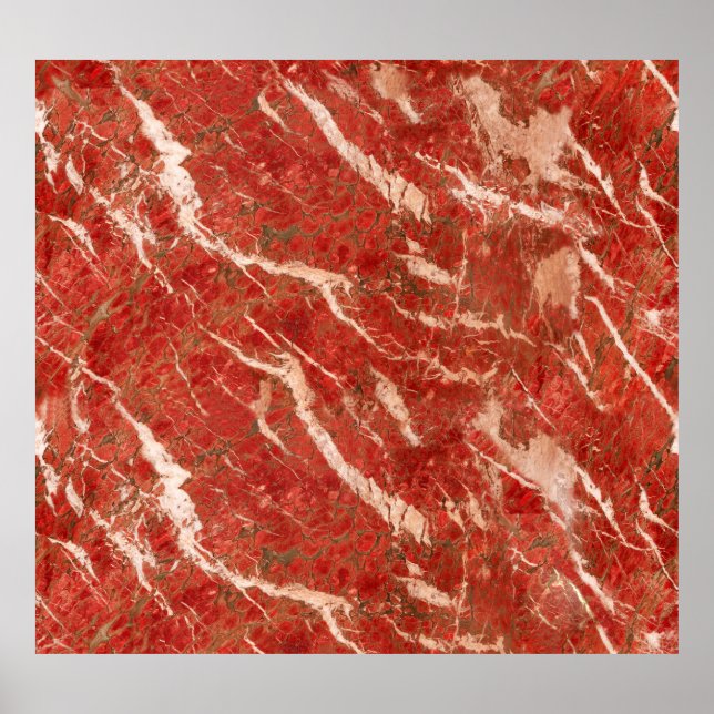 Poster Piso vermelho de mármore, textura de alta resoluçã (Frente)