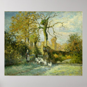 Poster Pissarro - A Garota Do Ganso Em Montfoucault