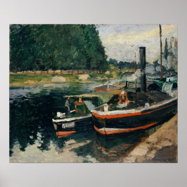 Poster Pissarro - Barcaças Em Pontoise 1876 (Frente)