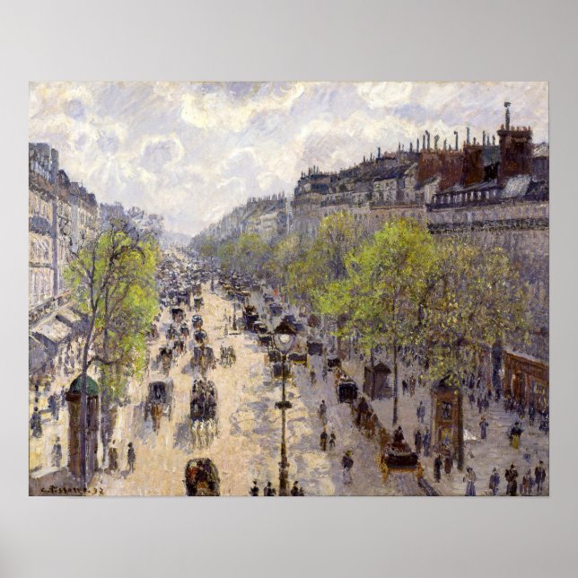 Poster Pissarro - Boulevard Montmartre, Primavera (Frente)