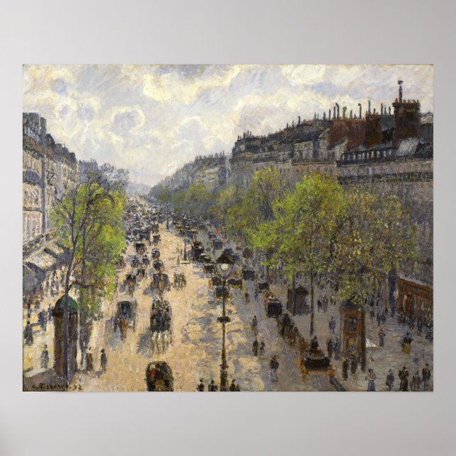 Poster Pissarro - Boulevard Montmartre Primavera (Frente)