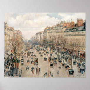 Poster Pissarro - Boulevard Montmartre, Sol da Tarde