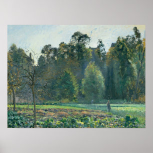 Poster Pissarro - Cabbage Field Pontoise 1873