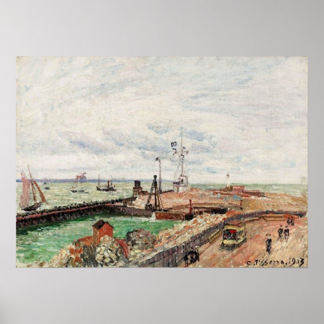 Poster Pissarro - Cais E Semáforos De Havre 1903 (Frente)