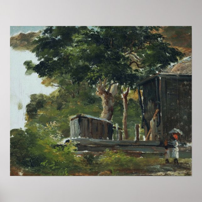 Poster Pissarro - Casa Em Florestas De Santo - Antilhas T (Frente)