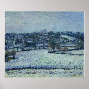 Poster Pissarro - Cena De Neve Em Eragny (Bazincourt)
