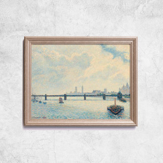 Poster Pissarro Charing Cross Bridge London Old Art Wall