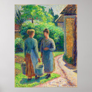 Poster Pissarro - Duas Mulheres Num Jardim 1888