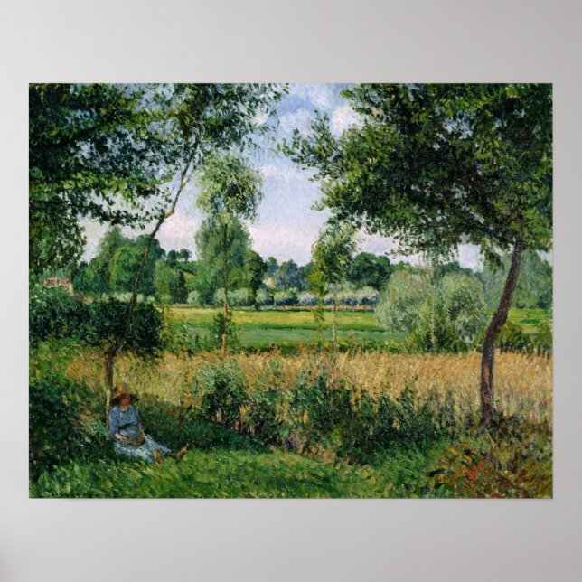 Poster Pissarro - Efeito da Luz Solar da Manhã Eragny (Frente)