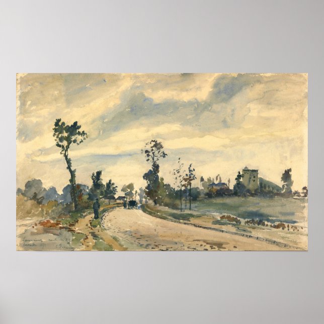Poster Pissarro - Louveciennes Route De Santo-Germain (Frente)